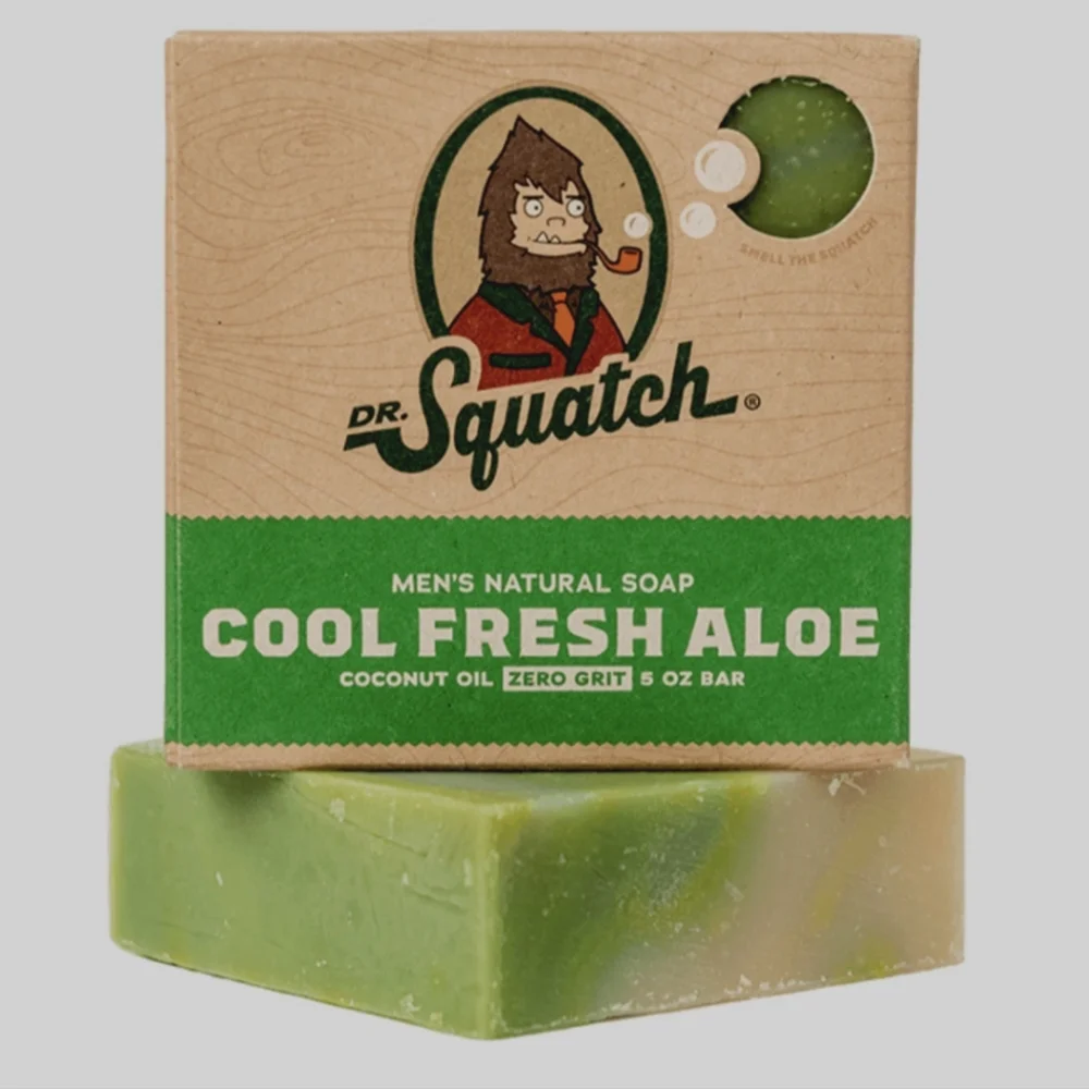 DR SQUATCH 2 Cool Fresh Aloe Men's All Natural Soap